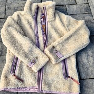 Large Patagonia divided sky fleece jacket